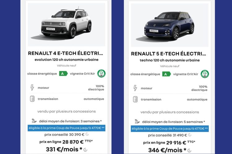 La Renault 4, un choix surprenant : pourquoi elle est moins chère que la Renault 5 ?